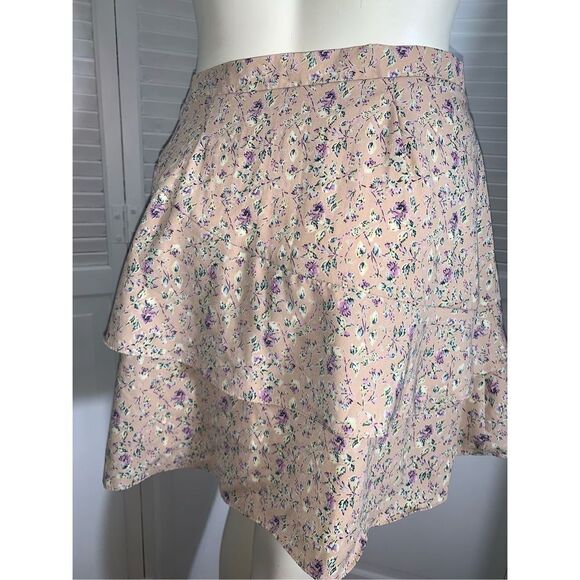 Vintage 90’s Double Layered Tiered Mini Skirt Medium - Picture 6 of 10